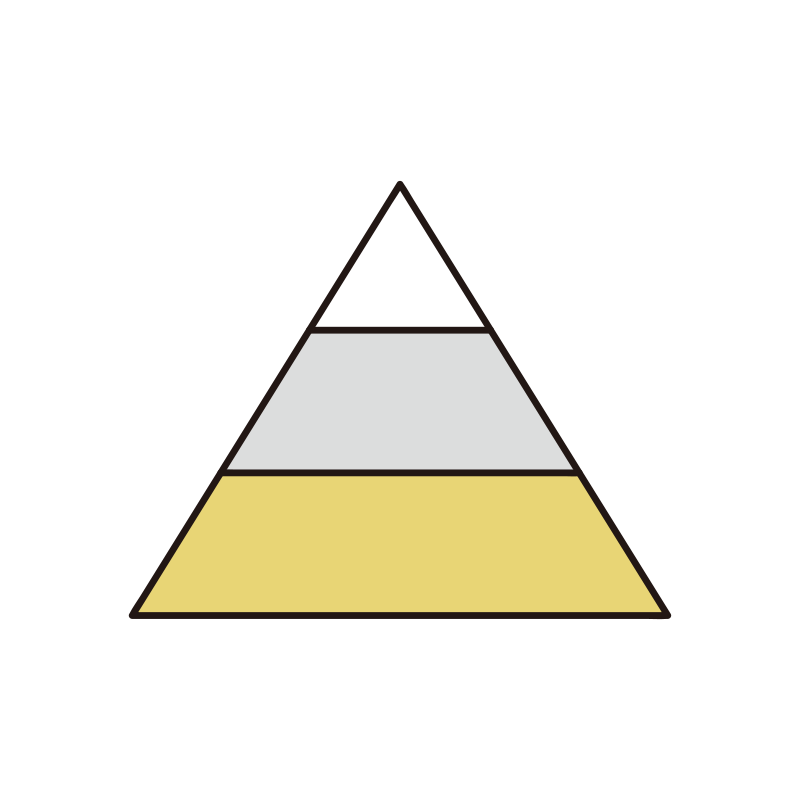 階層構造（ピラミッド）のイラスト