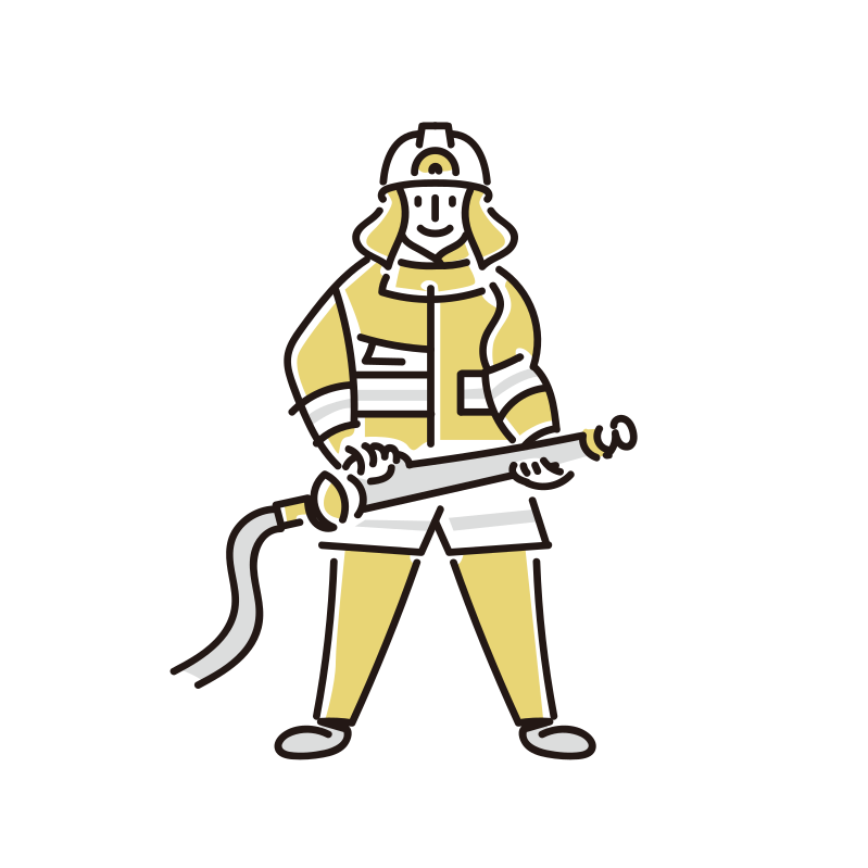 消防士のイラスト