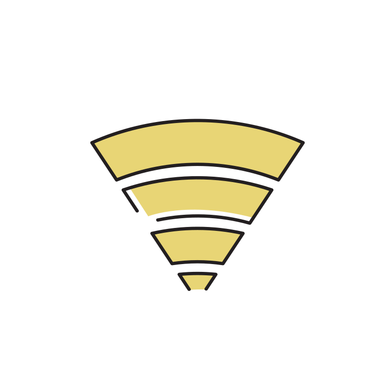 電波マークのアイコン（Wi-Fi）