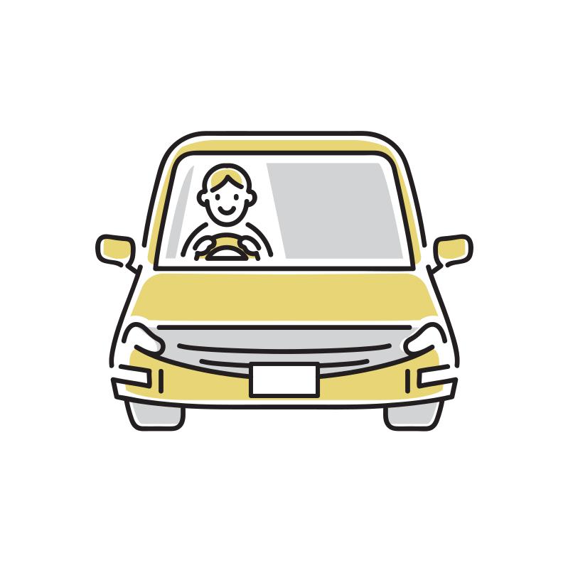 車に乗る人のイラスト