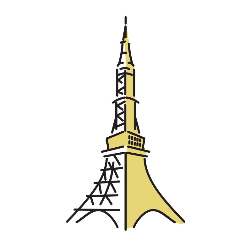 油絵　電波塔 油絵 電波塔 油絵 電波塔 油絵電波塔