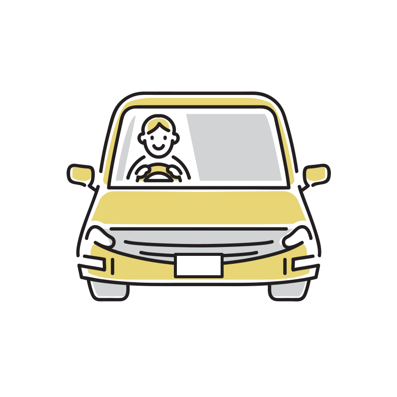 車に乗る人のイラスト