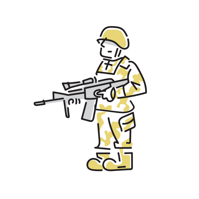 軍人のイラスト