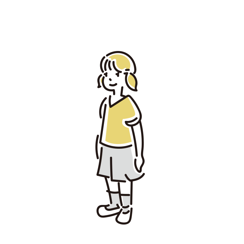児童・小学生の女の子のイラスト