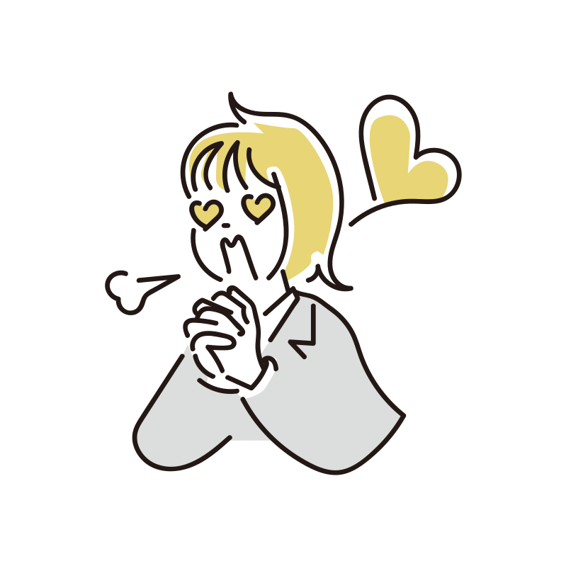 恋する女子学生のイラスト