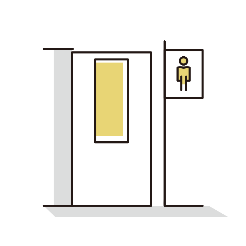 男子トイレのイラスト