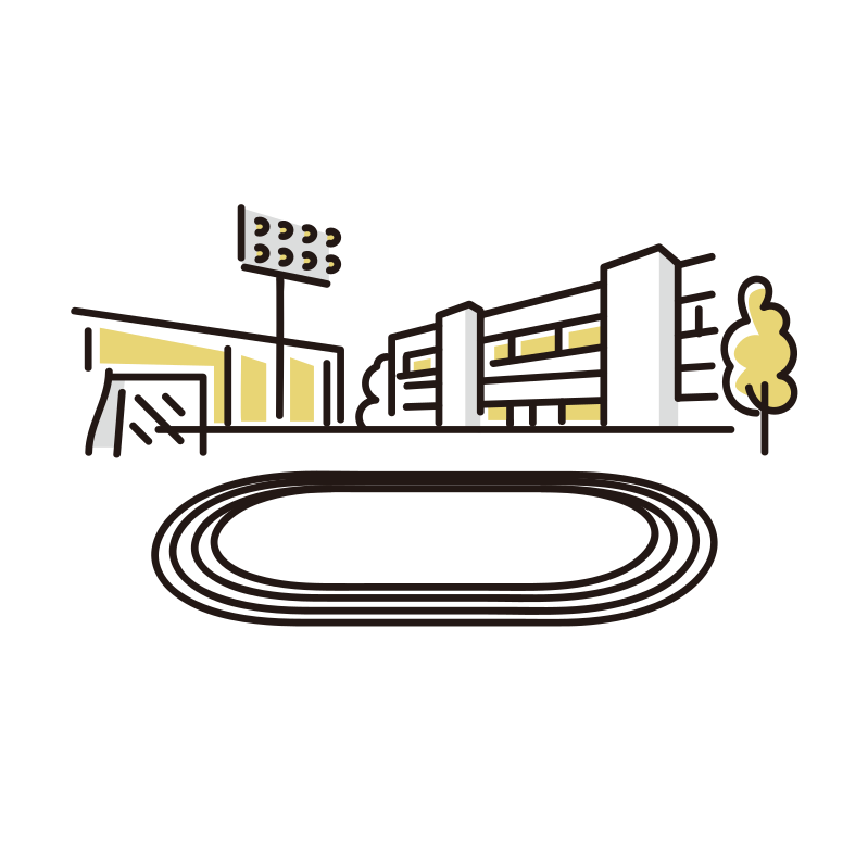 校庭・運動場のイラスト