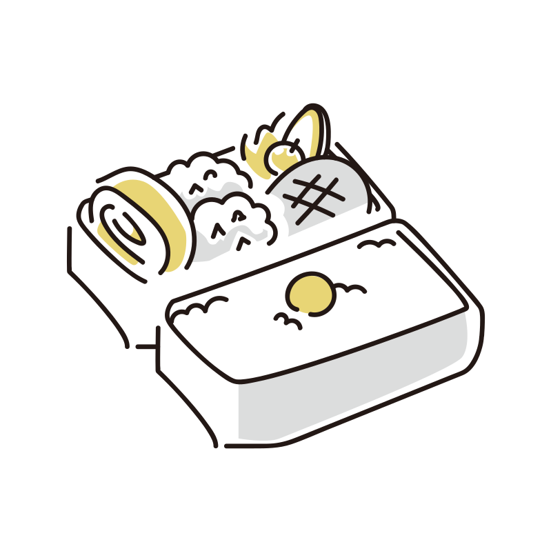 手作り弁当のイラスト