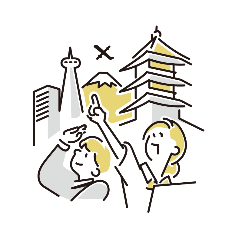 修学旅行のイラスト