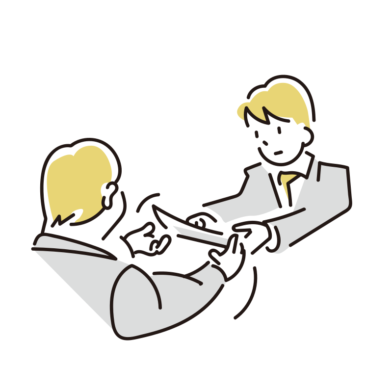 卒業証書授与のイラスト（男性）