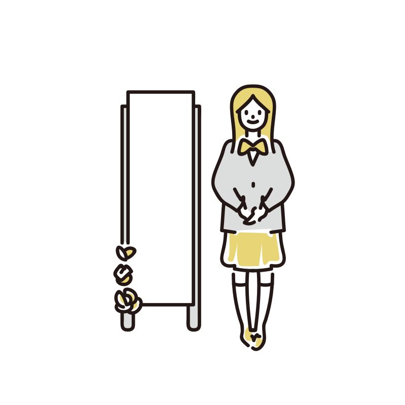 卒業式・入学式のイラスト（中学校・高校）