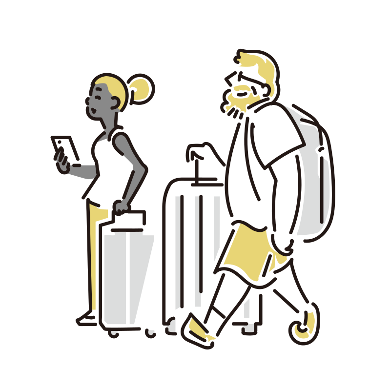 インバウンド旅行者のイラスト