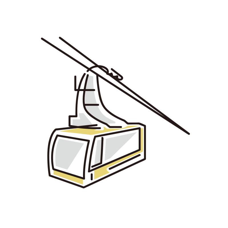 ロープウェイのイラスト