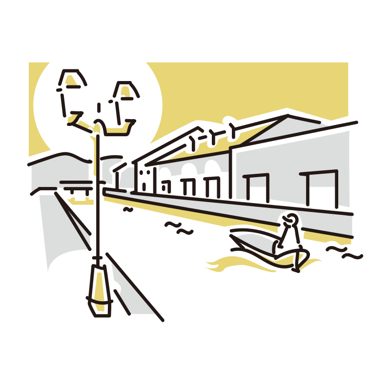 小樽運河のイラスト