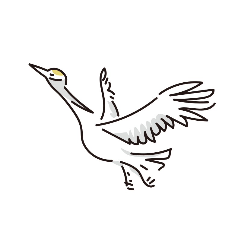鶴のイラスト
