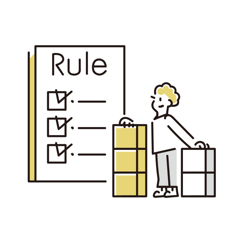 ルールを守る人のイラスト