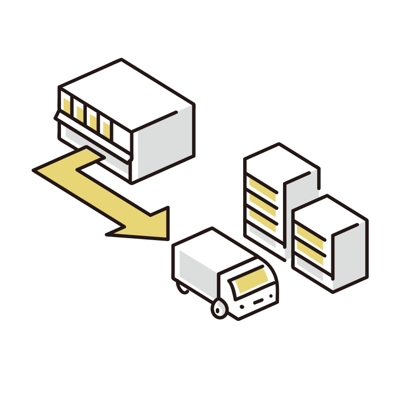 トラック輸送のイラスト