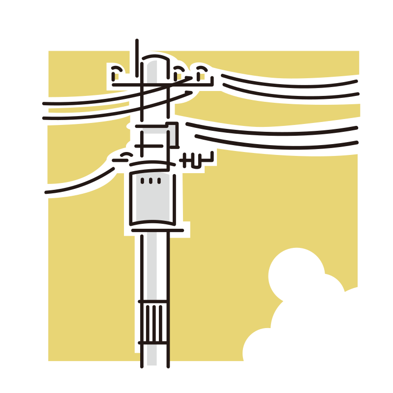 電柱のイラスト