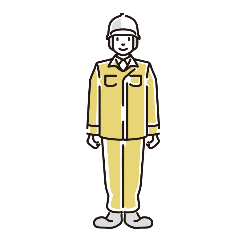 男性作業員のイラスト（全身）