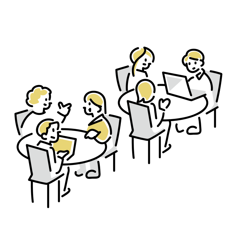 グループワークのイラスト