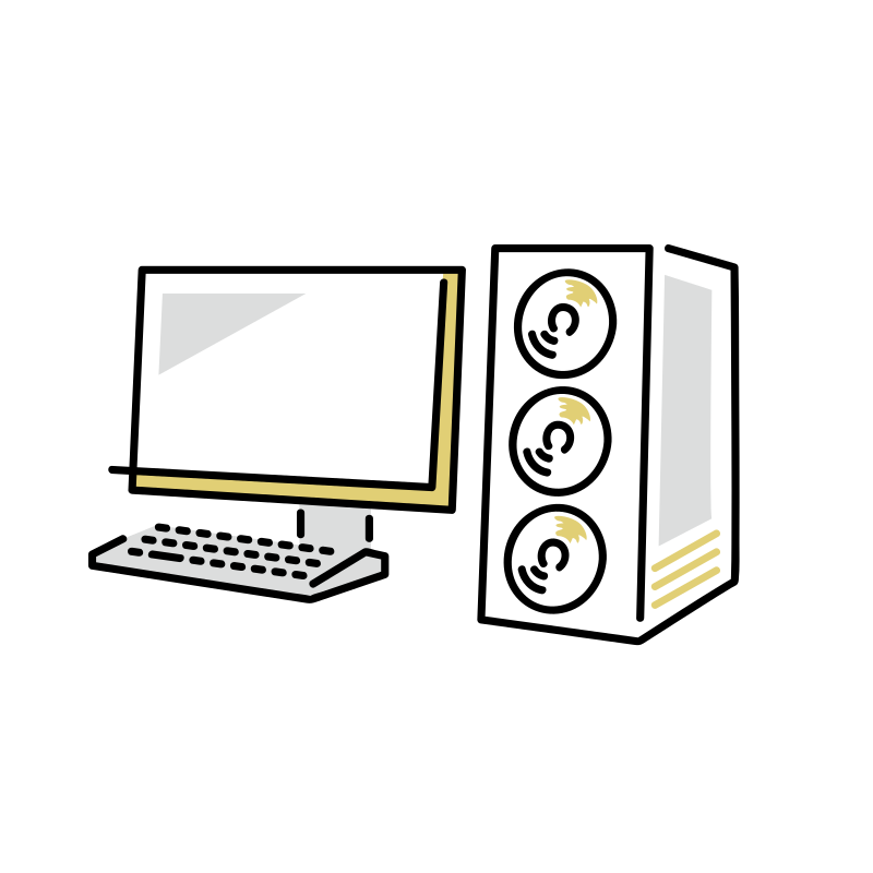 ゲーミングPCのイラスト