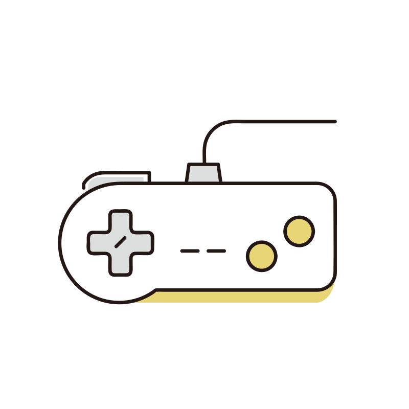 レトロゲームのコントローラーのイラスト
