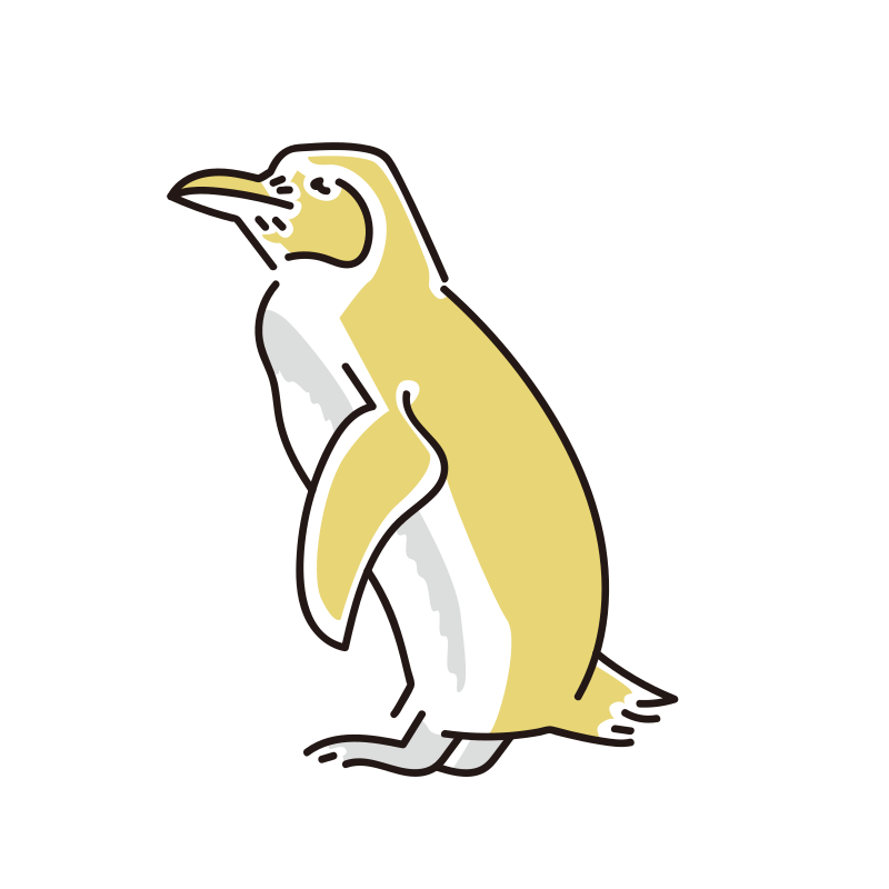 フンボルトペンギンのイラスト