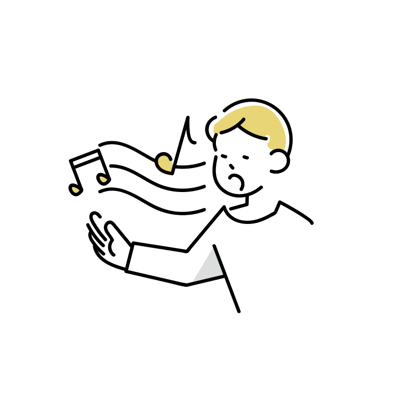 歌う男性のイラスト