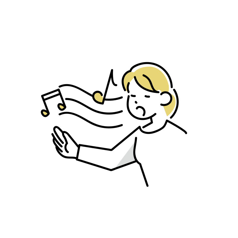 歌う女性のイラスト