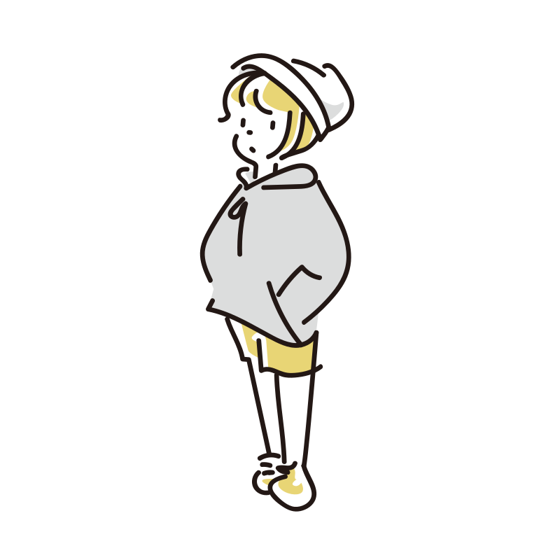 カジュアルな女性のイラスト（若者）