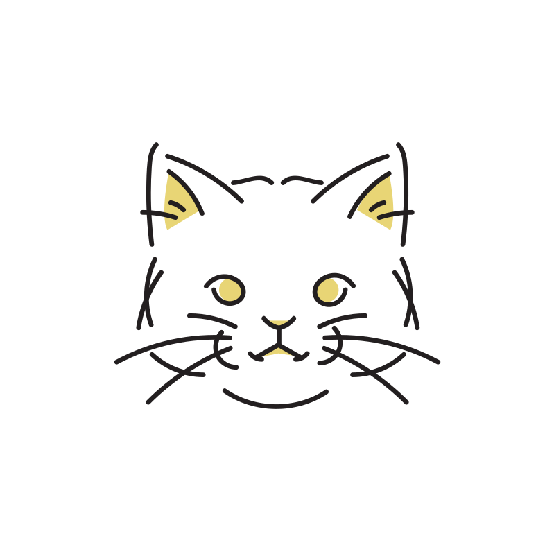 猫の顔のイラスト