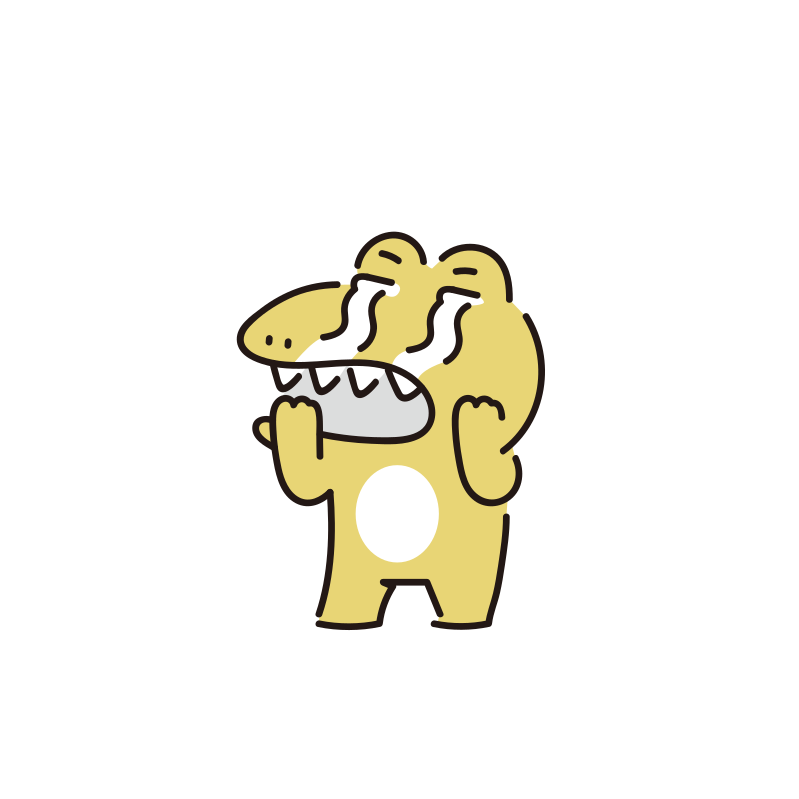 泣くアコのイラスト（ミリキャンバス）