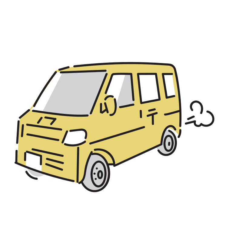 郵便配達のイラスト 郵便車 Loose Drawing 無料で商用利用可なフリーイラスト