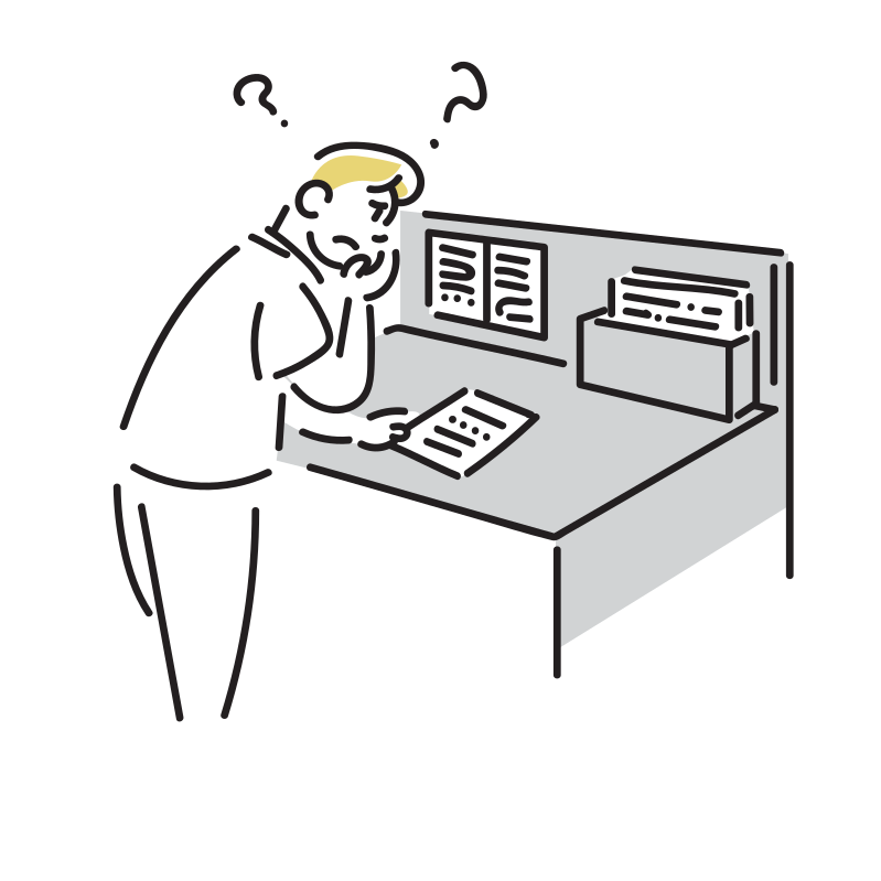 資料記入に困る男性のイラスト Loose Drawing 無料で商用利用可なフリーイラスト 資料記入に困る男性のイラスト Loose Drawing 無料で商用利用可なフリーイラスト