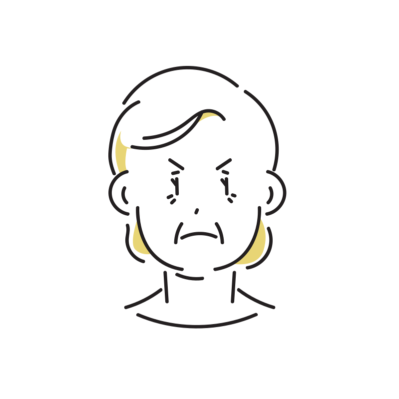 怒る女性のイラスト お婆さん Loose Drawing 無料で商用利用可なフリーイラスト