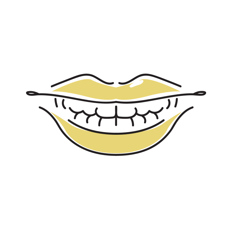 歯と口のイラスト Loose Drawing