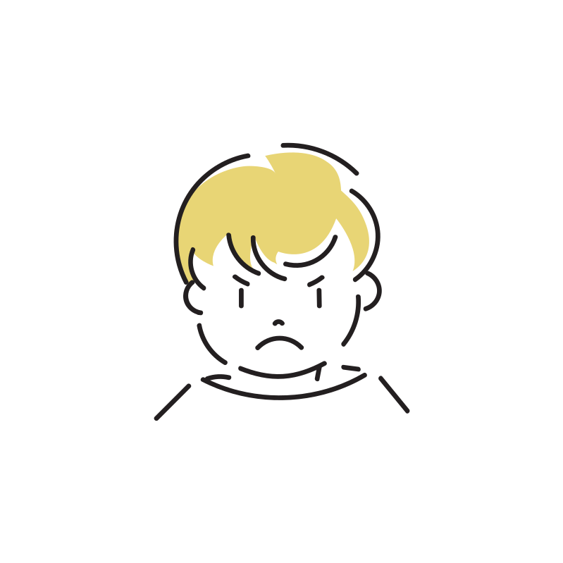 怒る子どものイラスト 男の子 Loose Drawing 無料で商用利用可なフリーイラスト