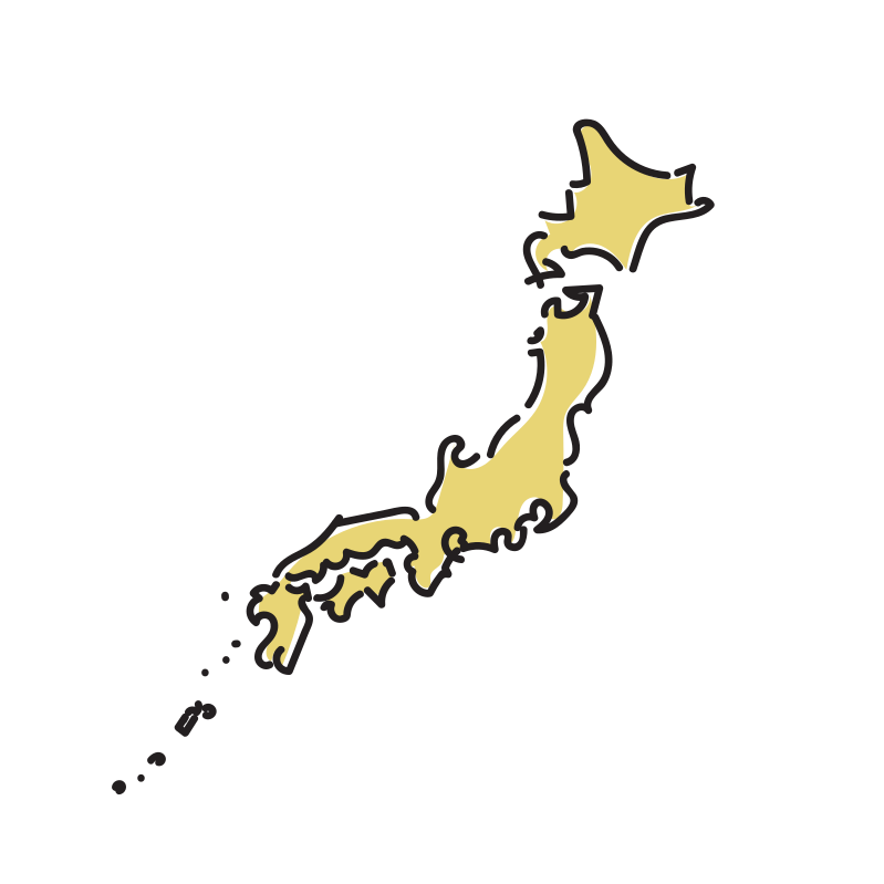 日本地図のイラスト | Loose Drawing | 無料で商用利用可なフリーイラスト
