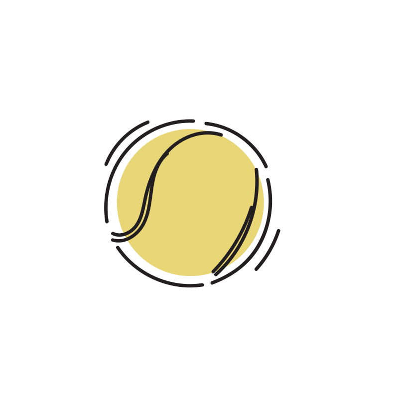 テニスボールのイラスト Loose Drawing 無料で商用利用可なフリーイラスト