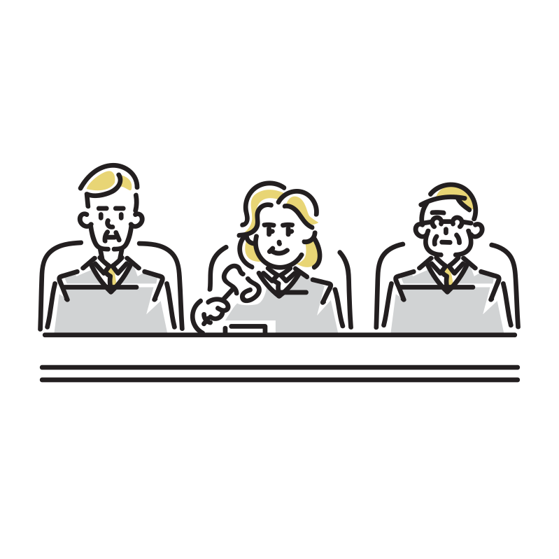 裁判官・判事のイラスト(法律)