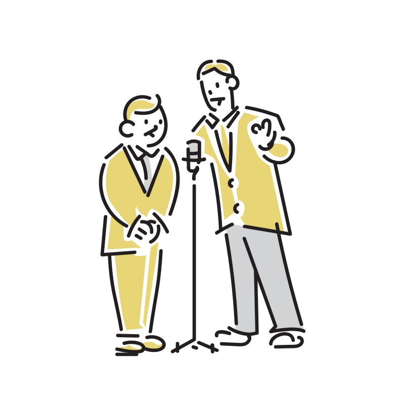 漫才師のイラスト Loose Drawing 無料で商用利用可なフリーイラスト 漫才師のイラスト Loose Drawing 無料で商用利用可なフリーイラスト