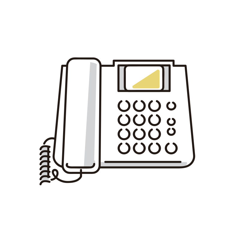 固定電話機のイラスト Loose Drawing