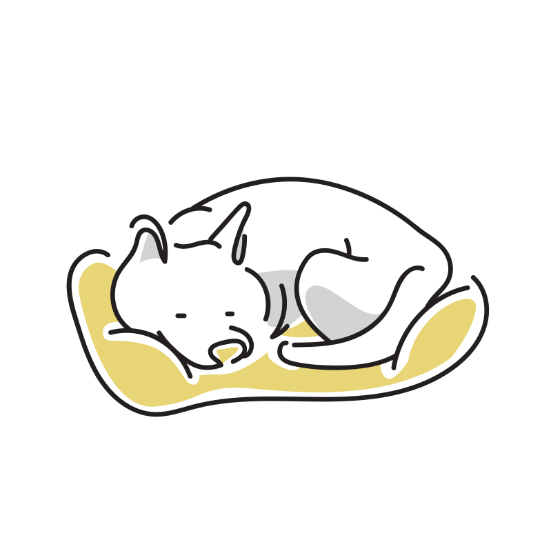 眠る犬のイラスト Loose Drawing 無料で商用利用可なフリーイラスト